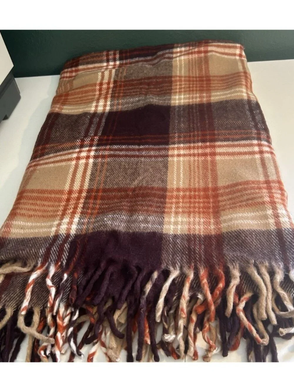 Vtg FARIBO Woolen Blanket 54